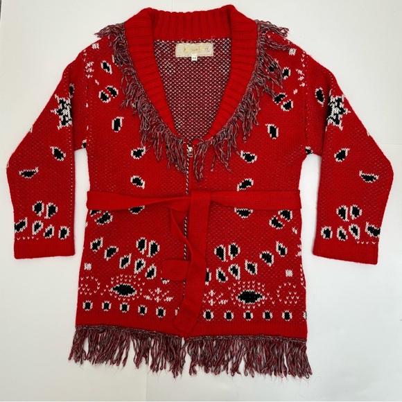 Jen’s Pirate Booty Bandana Cardigan, Small, sweater jacket - Picture 3 of 16